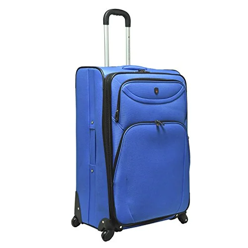 Suitcase wheels replacement kits for smooth rolling after long - term useTravelers Club Luggage Marina 3-Piece Expandable Softside Spinner Value Set, Blue