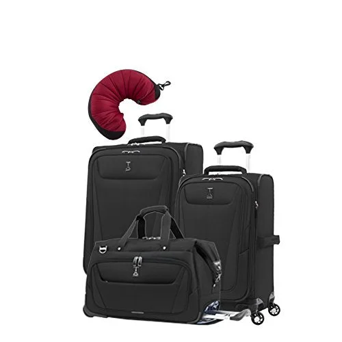 Neck pillows with memory foam for comfortable in - flight or car ridesTravelpro Maxlite 5 | 4-Pc Set | Carry-On Duffel, 21" Carry-On & 25" Exp. Spinners With Travel