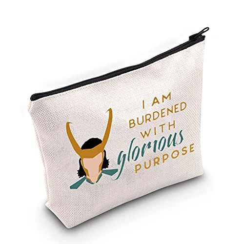 Lightweight luggage tags with personalized names and contact info for easy identificationTSOTMO TV Show Inspired Gift I am Burdened with Glorious Purpose Novelty Cosmetic Bag Fans Gift Friendship Gift (glorious PURPOSE)