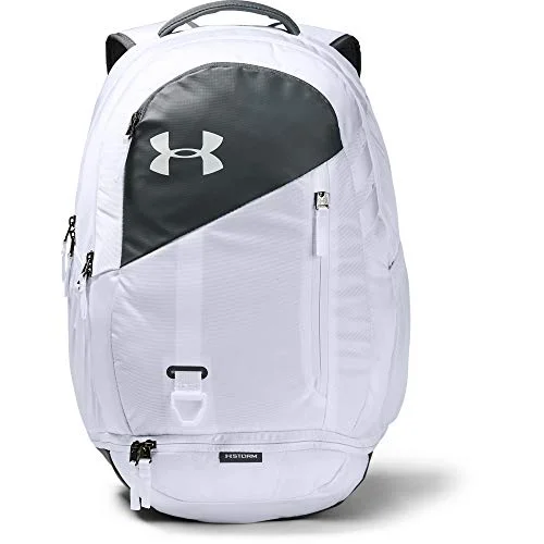 TSA-approved combination locks for luggage security during international travelUnder Armour Adult Hustle 4.0 Backpack , White (100)/Pitch Gray , One Size