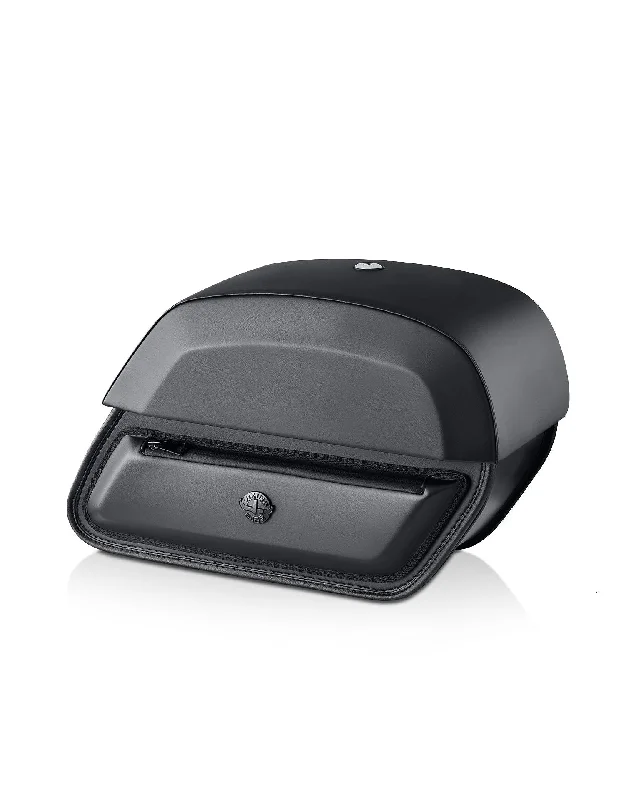Anti - theft RFID blocking travel wallet for safe money and card storage28L - Wraith Medium Yamaha V Star 1100 Custom XVS11T Leather Motorcycle Saddlebags