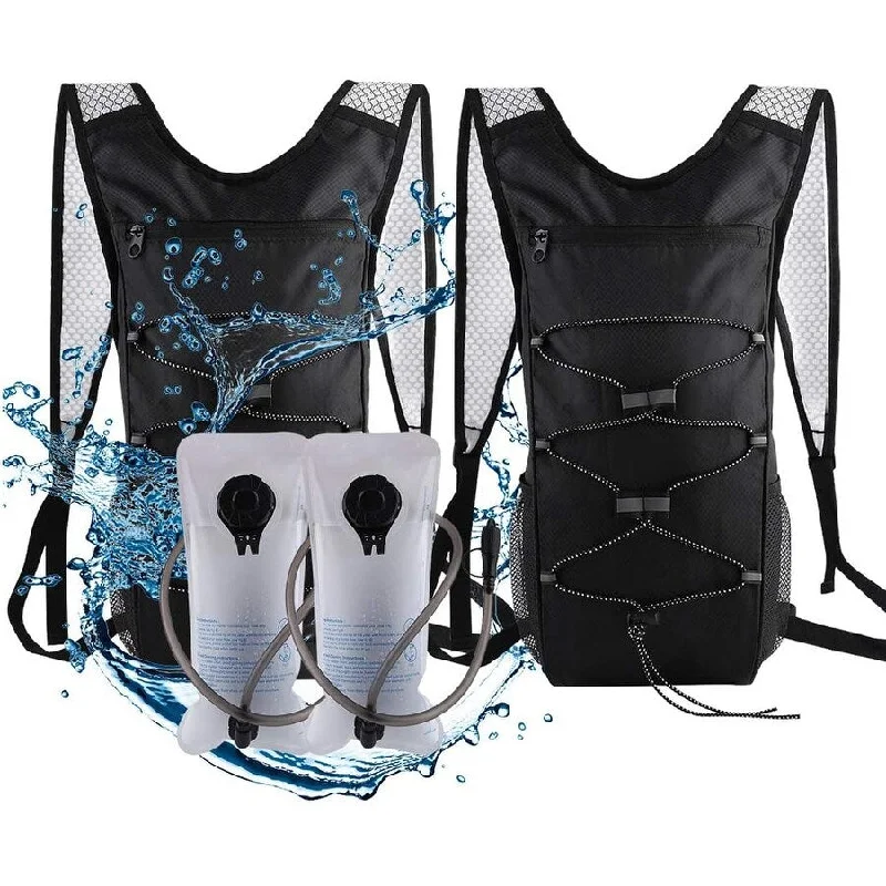 Charging station travel adapters with multiple USB ports for powering devices on the goWemfg Hydration Backpack Pack 2L Water Bladder Lightweight Waterproof - 3 x 7 x 9 inches