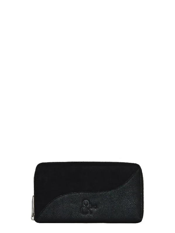 Money clips for women with sleek designsCardiff Zip-Around Wallet In Black