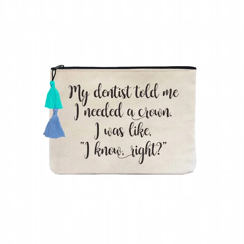 Eco-friendly money clips made from sustainable materialsDentist Crown Cheeky Statement Pouch In Natural Eco-friendly money clips made from sustainable materialsDentist Crown Cheeky Statement Pouch In Natural