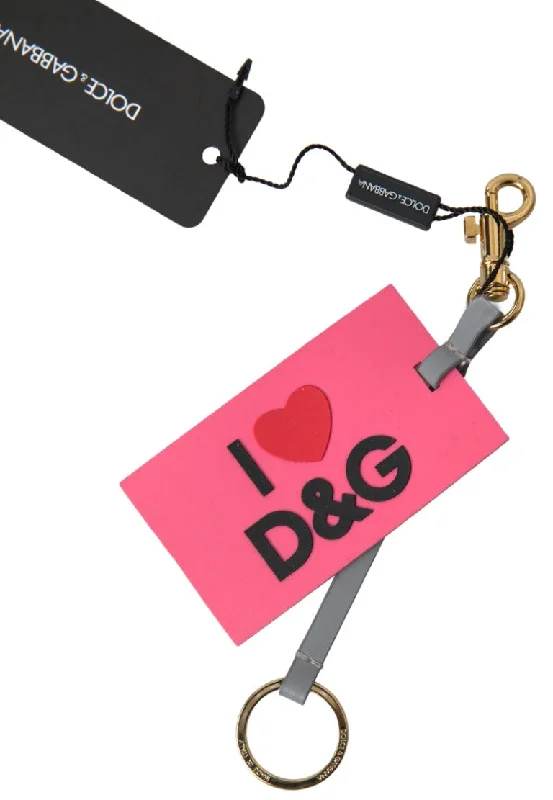 Money clips with magnetic closureDolce & Gabbana Chic Leather-Trimmed Women's Keychain Money clips with magnetic closureDolce & Gabbana Chic Leather-Trimmed Women's Keychain