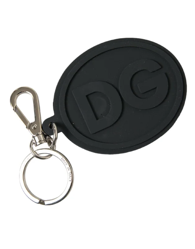 Money clips for women with sleek designsDolce & Gabbana  Rubber DG Logo  Brass Metal Keyring Women's Keychain