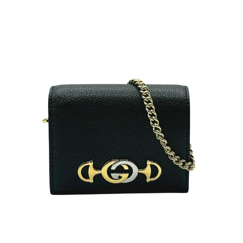 Eco-friendly money clips made from sustainable materialsGucci Zumi Women's Leather Chain Bi-Fold Mini Wallet GG Logo Eco-friendly money clips made from sustainable materialsGucci Zumi Women's Leather Chain Bi-Fold Mini Wallet GG Logo