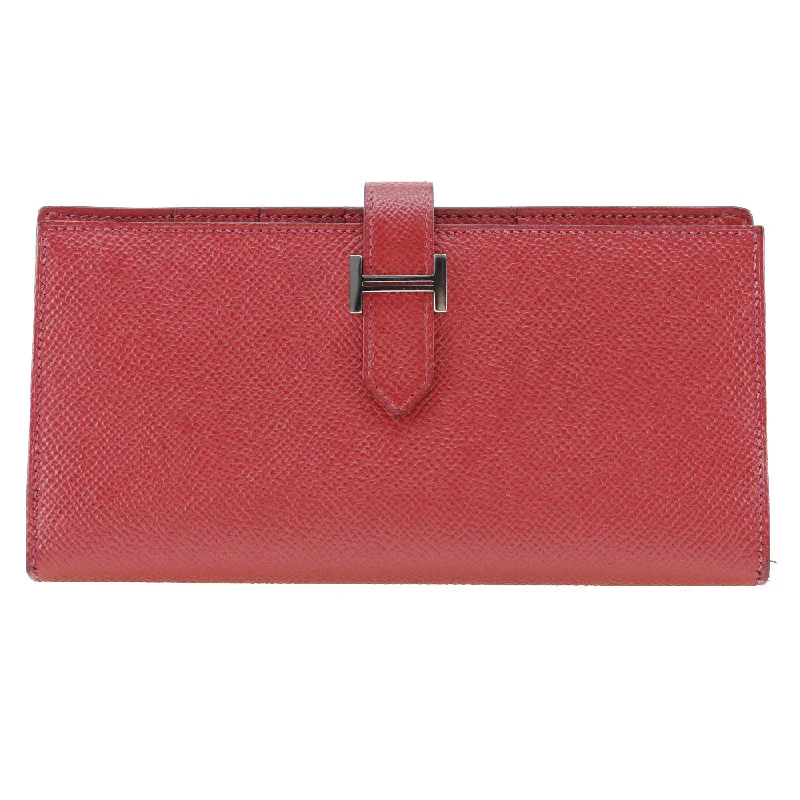 Stainless steel money clips for durabilityHermès Béarn  Leather Wallet  (Pre-Owned)