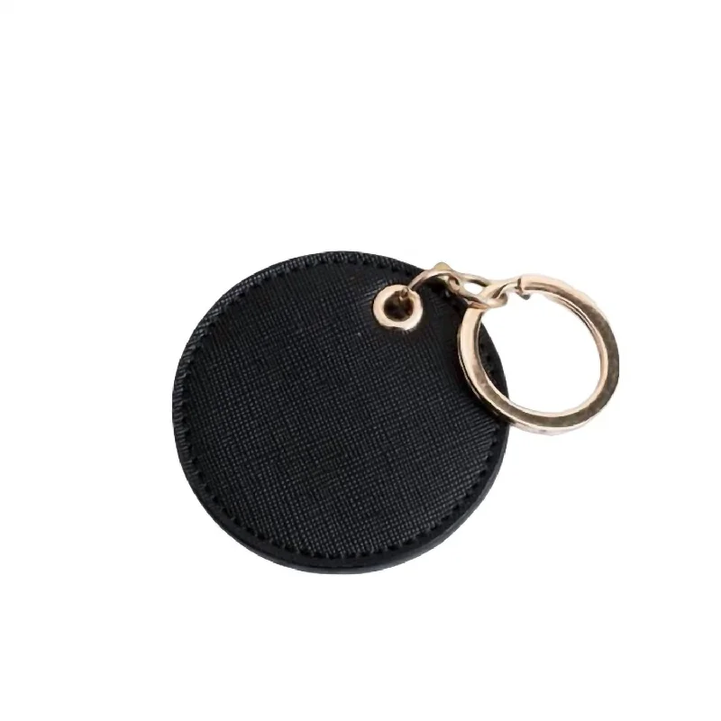 Eco-friendly money clips made from sustainable materialsLynne Round Keychain In Black Eco-friendly money clips made from sustainable materialsLynne Round Keychain In Black