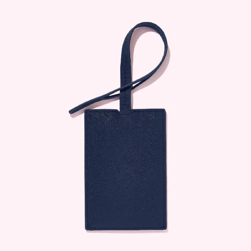 Custom money clips for corporate giftsTextured Luggage Tag In Sapphire
