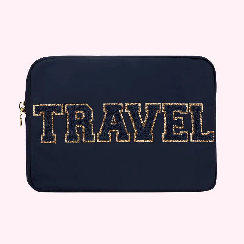 Money clips vs traditional wallets"travel" Large Pouch In Sapphire