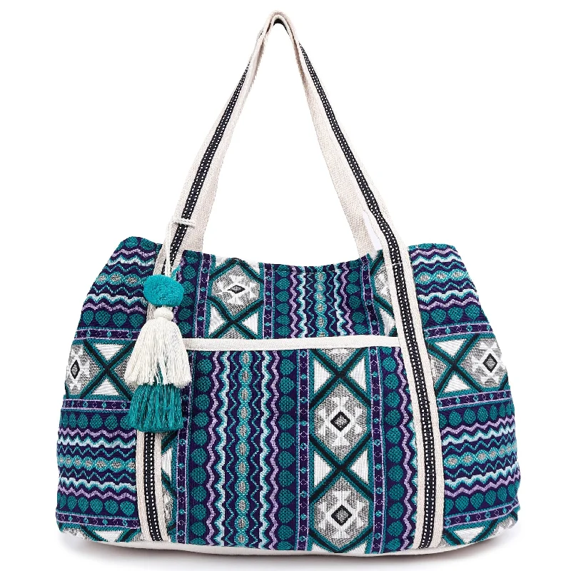 Quilted Tote Bag in Cream with Silver Hardware for a Classic and Sophisticated StyleASTRID Multi Color Tote Bags With Webbing Handle Highlighted with PomPom lace,Beautiful Hanging Tassel Quilted Tote Bag in Cream with Silver Hardware for a Classic and Sophisticated StyleASTRID Multi Color Tote Bags With Webbing Handle Highlighted with PomPom lace,Beautiful Hanging Tassel