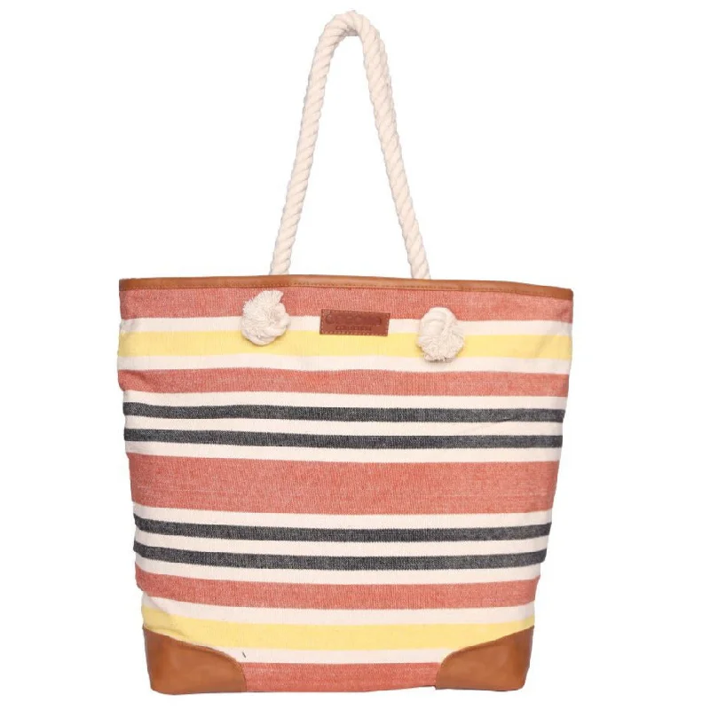 Women's Printed Tote Bag in Floral Patterns for a Spring - Themed Shopping TripMulti Stripe Shopper Bag With Twisted Dori Handle Women's Printed Tote Bag in Floral Patterns for a Spring - Themed Shopping TripMulti Stripe Shopper Bag With Twisted Dori Handle