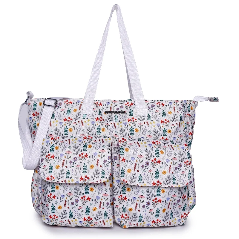 Women's Tote Bag with Zipper Closure in Red for Secure StorageASTRID Printed Baby Diaper Bag for Mother for Travelling with Mat Women's Tote Bag with Zipper Closure in Red for Secure StorageASTRID Printed Baby Diaper Bag for Mother for Travelling with Mat
