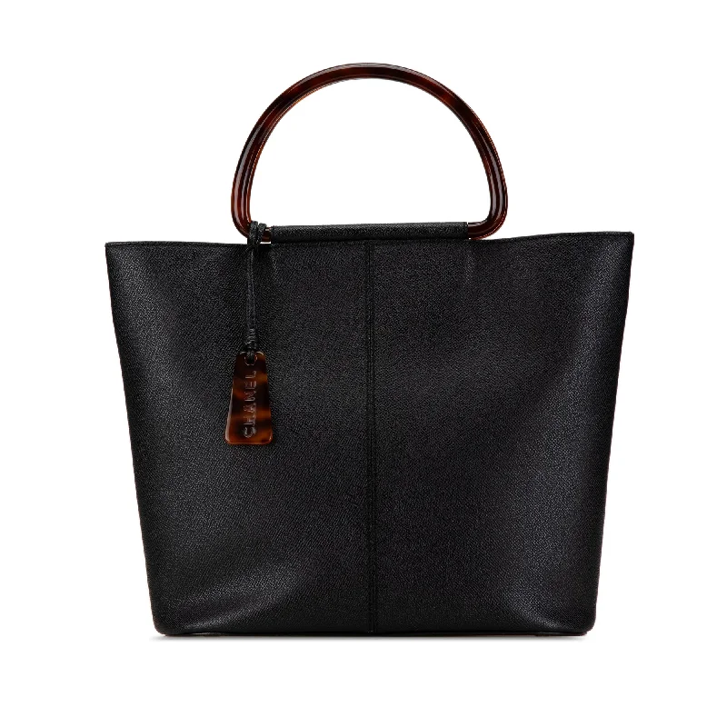 Women's Tote Bag with Inner Compartments in Gray for Organizing Everyday EssentialsBlack Chanel Caviar Tortoise Top Handle Tote Women's Tote Bag with Inner Compartments in Gray for Organizing Everyday EssentialsBlack Chanel Caviar Tortoise Top Handle Tote