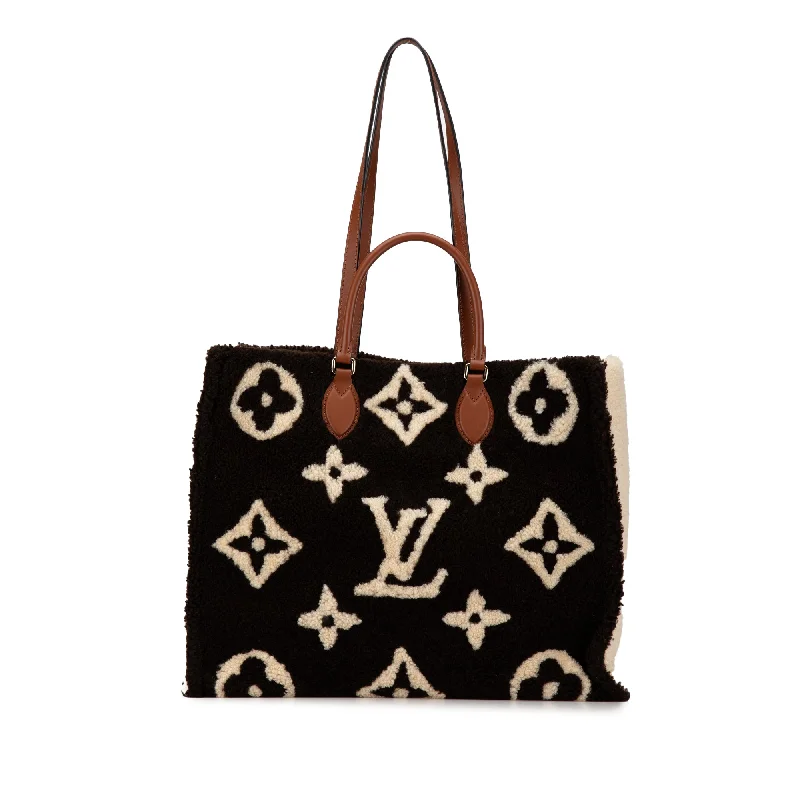 Patchwork Tote Bag in Denim with Vintage - Inspired Designs for a Retro AppealBlack Louis Vuitton Monogram Giant Shearling Teddy Onthego GM Tote Bag Patchwork Tote Bag in Denim with Vintage - Inspired Designs for a Retro AppealBlack Louis Vuitton Monogram Giant Shearling Teddy Onthego GM Tote Bag