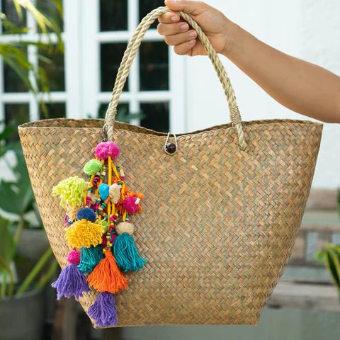 Small Vegan Leather Tote Bag in Blush Pink with Gold - Tone Hardware for a Feminine and Stylish AccessoryBoho Chic Tassel Charm for Handbags | Pom Pom Tote Charms Small Vegan Leather Tote Bag in Blush Pink with Gold - Tone Hardware for a Feminine and Stylish AccessoryBoho Chic Tassel Charm for Handbags | Pom Pom Tote Charms