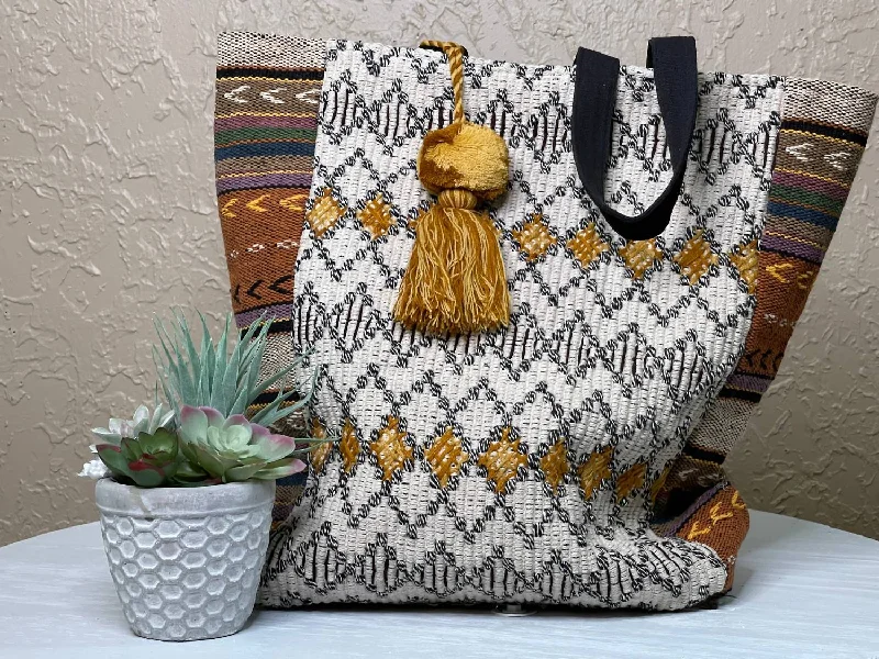Monogrammed Tote Bag in Brown Leather with Personalized Initials for a Custom and Elegant TouchBoho Tote In Cream Monogrammed Tote Bag in Brown Leather with Personalized Initials for a Custom and Elegant TouchBoho Tote In Cream