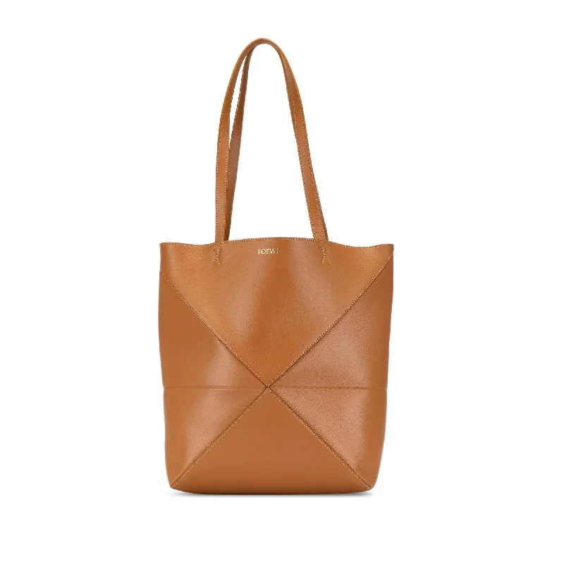 Oversized Jute Tote Bag in Natural Color with Rope Handles for a Beach VacationBrown LOEWE Medium Puzzle Fold Tote