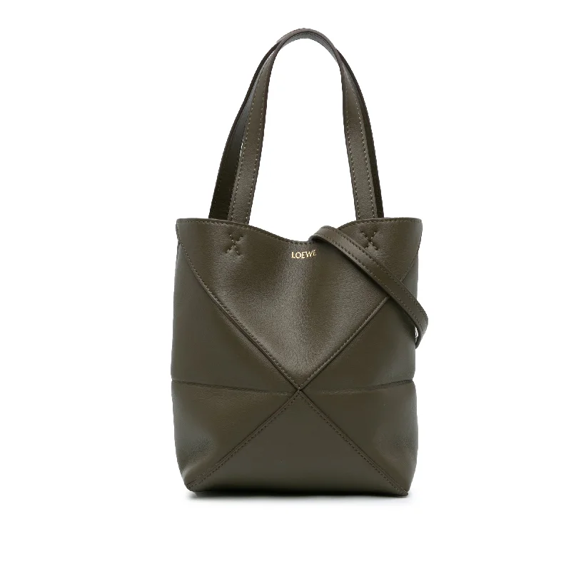 Women's Printed Tote Bag in Floral Patterns for a Spring - Themed Shopping TripBrown LOEWE Mini Puzzle Fold Tote Satchel Women's Printed Tote Bag in Floral Patterns for a Spring - Themed Shopping TripBrown LOEWE Mini Puzzle Fold Tote Satchel