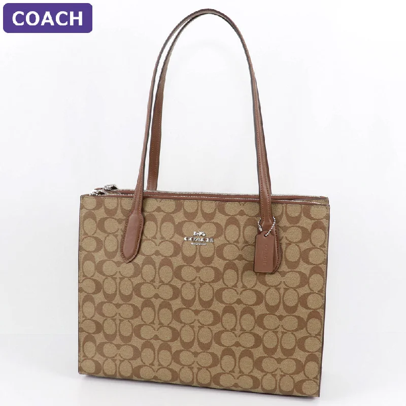 Quilted Tote Bag in Cream with Silver Hardware for a Classic and Sophisticated StyleC.O.A.C.H TOTE BAG Quilted Tote Bag in Cream with Silver Hardware for a Classic and Sophisticated StyleC.O.A.C.H TOTE BAG