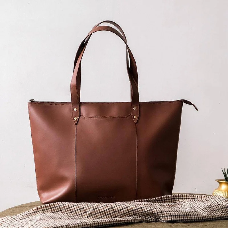 Tote Bag with RFID - Blocking Pocket in Black for Protecting Your Cards and InformationCece Leather Tote - Classic Tan Tote Bag with RFID - Blocking Pocket in Black for Protecting Your Cards and InformationCece Leather Tote - Classic Tan