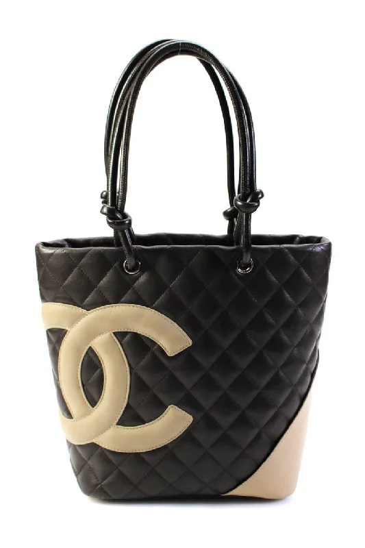 Large Capacity Genuine Leather Women's Tote Bag in Black for Work and CommutingChanel Womens Asymmetrical CC Quilted Leather Top Handle Cambon Tote Handbag Brown Large Capacity Genuine Leather Women's Tote Bag in Black for Work and CommutingChanel Womens Asymmetrical CC Quilted Leather Top Handle Cambon Tote Handbag Brown