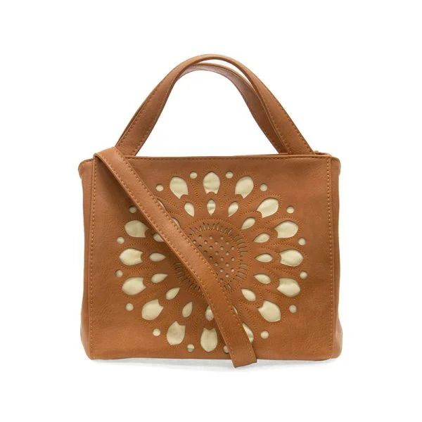 Monogrammed Tote Bag in Brown Leather with Personalized Initials for a Custom and Elegant TouchFlora Laser Cut Crossbody Tote - L8225-121 - Women HAZELNUT Monogrammed Tote Bag in Brown Leather with Personalized Initials for a Custom and Elegant TouchFlora Laser Cut Crossbody Tote - L8225-121 - Women HAZELNUT