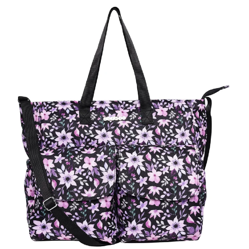 Large Capacity Genuine Leather Women's Tote Bag in Black for Work and CommutingASTRID Printed Baby Diaper Bag for Mother for Travelling with Mat Large Capacity Genuine Leather Women's Tote Bag in Black for Work and CommutingASTRID Printed Baby Diaper Bag for Mother for Travelling with Mat
