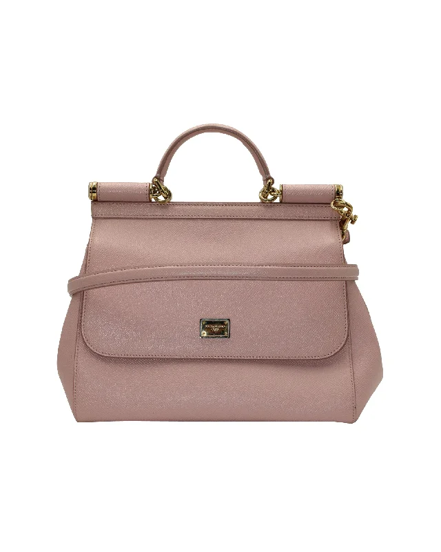 Women's Tote Bag with Inner Compartments in Gray for Organizing Everyday EssentialsDolce & Gabbana Medium Sicily Bag in Pink Calfskin Leather Women's Tote Bag with Inner Compartments in Gray for Organizing Everyday EssentialsDolce & Gabbana Medium Sicily Bag in Pink Calfskin Leather