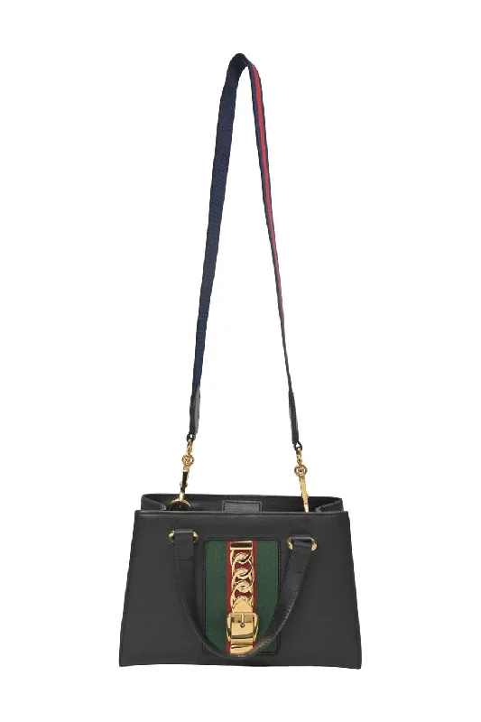 Medium - Sized Canvas Tote Bag in Navy Blue with Striped Pattern for a Nautical - Inspired Look[WB6806] Gucci | Tote Bag