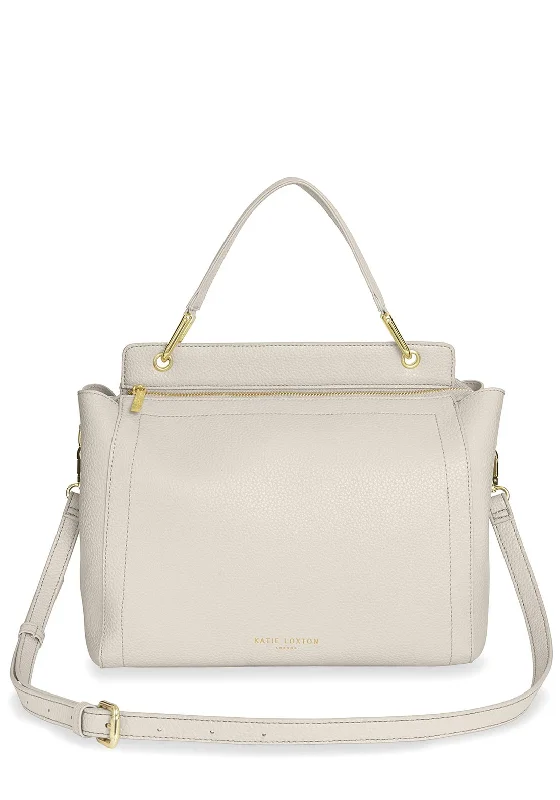 Oversized Jute Tote Bag in Natural Color with Rope Handles for a Beach VacationKatie Loxton Harlowe Pebbled Tote Bag, Off White