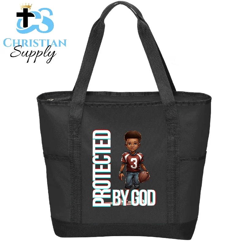 Medium - Sized Canvas Tote Bag in Navy Blue with Striped Pattern for a Nautical - Inspired LookKids Christian Football Brown Jersey 1 Tote Bag Medium - Sized Canvas Tote Bag in Navy Blue with Striped Pattern for a Nautical - Inspired LookKids Christian Football Brown Jersey 1 Tote Bag