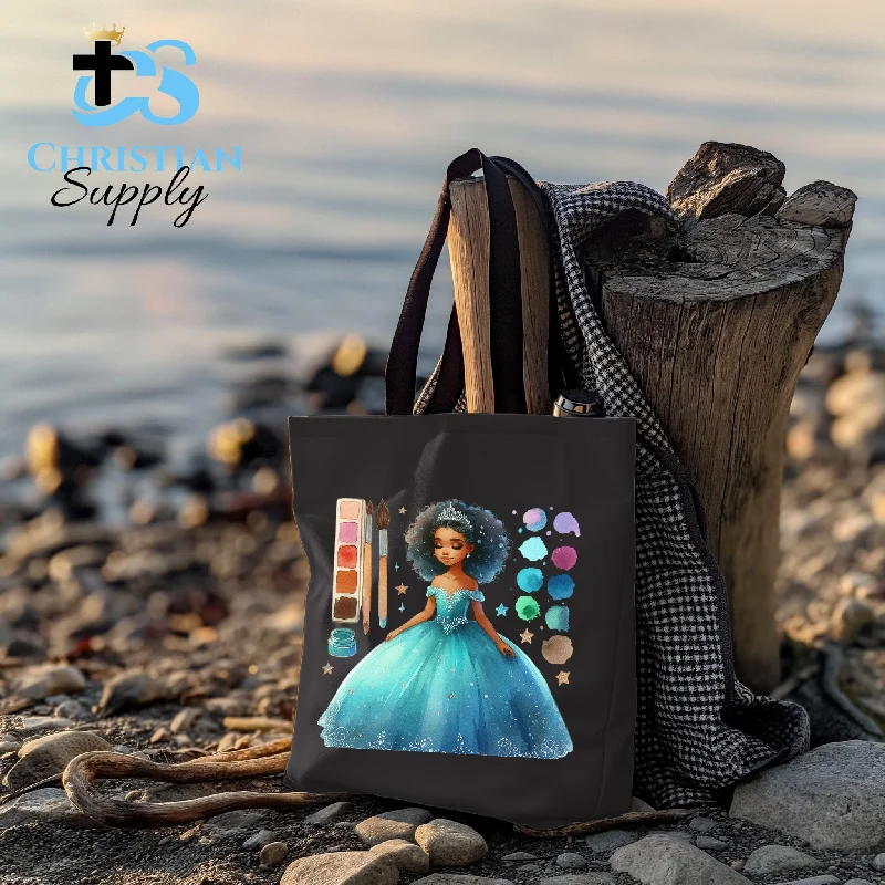 Patchwork Tote Bag in Denim with Vintage - Inspired Designs for a Retro AppealKids Christian Princess Blue Makeup Artist Tote Bag Patchwork Tote Bag in Denim with Vintage - Inspired Designs for a Retro AppealKids Christian Princess Blue Makeup Artist Tote Bag