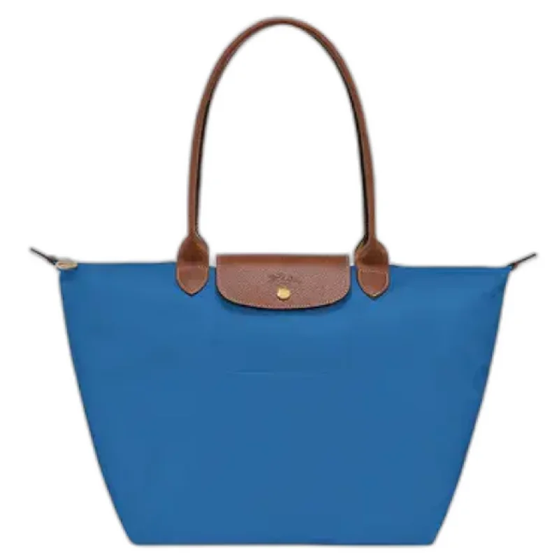 Oversized Jute Tote Bag in Natural Color with Rope Handles for a Beach VacationL.O.N.G.C.H.A.M.P FOLDING L TOTE BAG