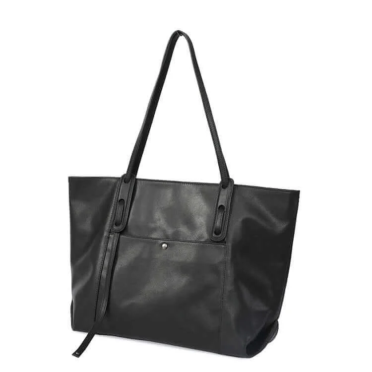 Metallic Tote Bag in Rose Gold with Chain Handles for a Glamorous Night OutLarge Black Premium Leather Tote Bag Metallic Tote Bag in Rose Gold with Chain Handles for a Glamorous Night OutLarge Black Premium Leather Tote Bag