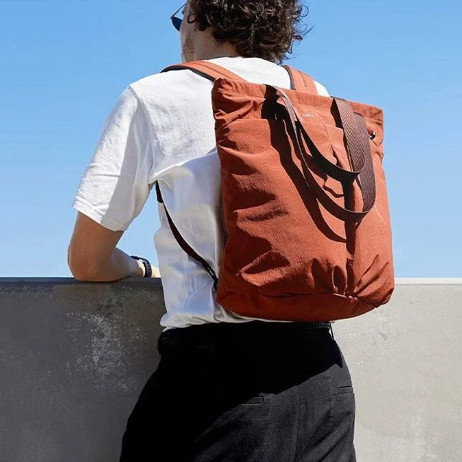 Women's Tote Bag with Zipper Closure in Red for Secure StorageLite Totepack - Clay