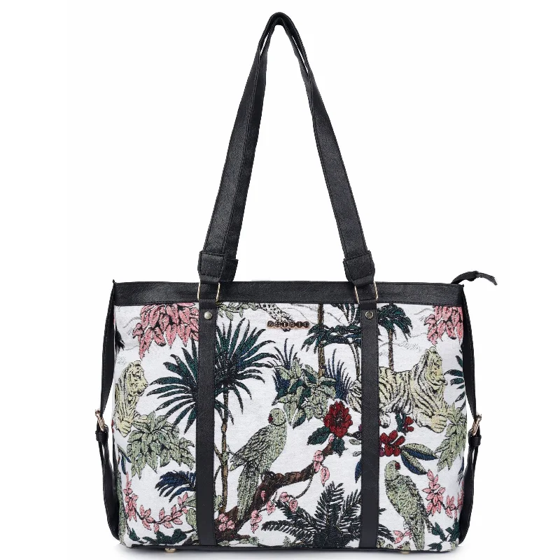 Geometric - Printed Tote Bag in Multicolor for a Contemporary and Trendy OutfitASTRID Multi Color Tote Bags With PVC Handle Geometric - Printed Tote Bag in Multicolor for a Contemporary and Trendy OutfitASTRID Multi Color Tote Bags With PVC Handle