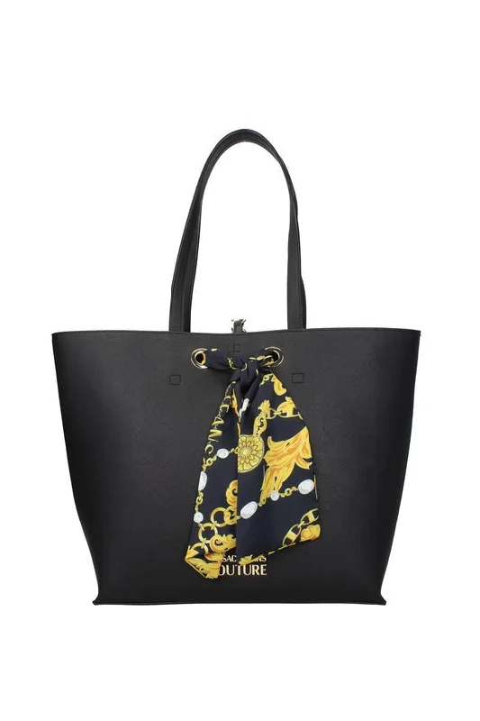 Large Capacity Genuine Leather Women's Tote Bag in Black for Work and CommutingV.E.R.S.A.C.E. J.E.A.N.S. C.O.U.T.U.R.E. TOTE BAG Large Capacity Genuine Leather Women's Tote Bag in Black for Work and CommutingV.E.R.S.A.C.E. J.E.A.N.S. C.O.U.T.U.R.E. TOTE BAG
