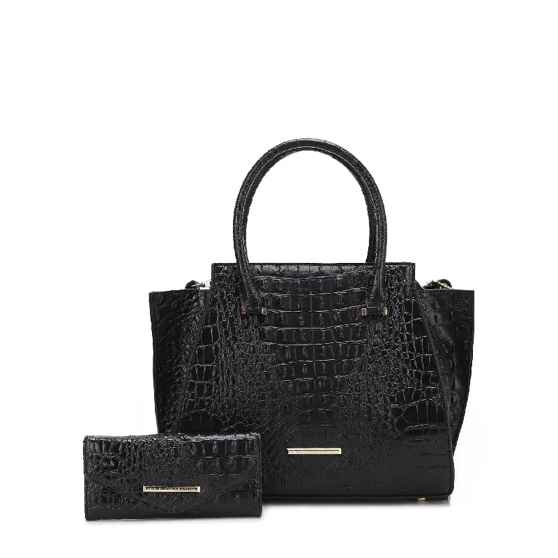 Women's Printed Tote Bag in Floral Patterns for a Spring - Themed Shopping TripViridiana Croc Tote Bag and Set Women's Printed Tote Bag in Floral Patterns for a Spring - Themed Shopping TripViridiana Croc Tote Bag and Set