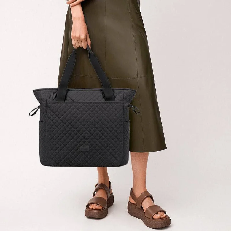 Women's Tote Bag with Inner Compartments in Gray for Organizing Everyday EssentialsWanderland Travel Tote - Black Women's Tote Bag with Inner Compartments in Gray for Organizing Everyday EssentialsWanderland Travel Tote - Black