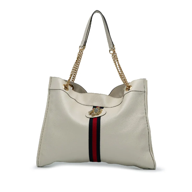 Quilted Tote Bag in Cream with Silver Hardware for a Classic and Sophisticated StyleWhite Gucci Large Web Leather Rajah Tote Quilted Tote Bag in Cream with Silver Hardware for a Classic and Sophisticated StyleWhite Gucci Large Web Leather Rajah Tote