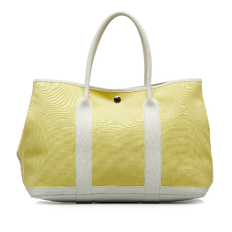 Women's Tote Bag with Inner Compartments in Gray for Organizing Everyday EssentialsYellow Hermès Toile Garden Party TPM Tote Bag Women's Tote Bag with Inner Compartments in Gray for Organizing Everyday EssentialsYellow Hermès Toile Garden Party TPM Tote Bag