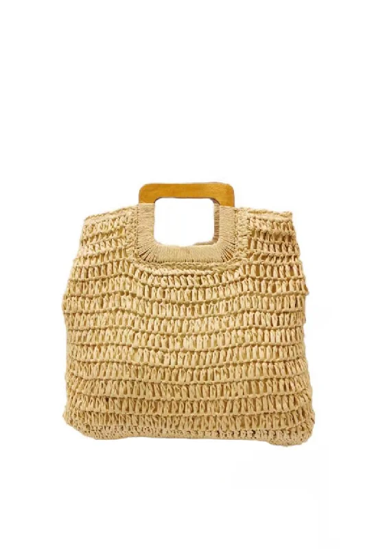 Geometric - Printed Tote Bag in Multicolor for a Contemporary and Trendy OutfitZen Collection Woven Tote Bag, Khaki
