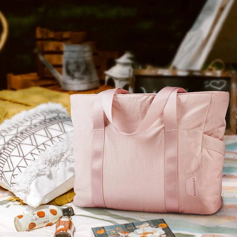 Women's Tote Bag with Inner Compartments in Gray for Organizing Everyday EssentialsZoraesque Tote Bag - Pink Women's Tote Bag with Inner Compartments in Gray for Organizing Everyday EssentialsZoraesque Tote Bag - Pink
