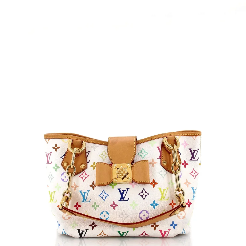 Vegan Leather Shoulder Bag in Gray for Ethical Fashion LoversAnnie Handbag Monogram Multicolor MM Vegan Leather Shoulder Bag in Gray for Ethical Fashion LoversAnnie Handbag Monogram Multicolor MM