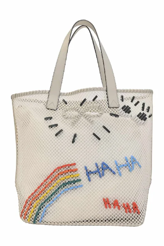 Women's Shoulder Bag with Faux Fur Strap in White for Winter Style[WB6024] Anya Hindmarch | Shopper