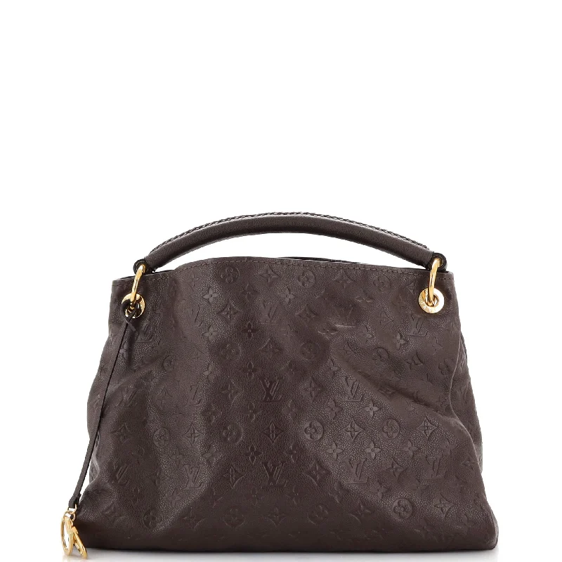 Women's Shoulder Bag with Fringe Details in Brown for a Bohemian StyleArtsy Handbag Monogram Empreinte Leather MM Women's Shoulder Bag with Fringe Details in Brown for a Bohemian StyleArtsy Handbag Monogram Empreinte Leather MM