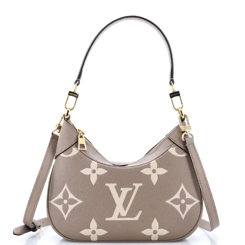 Women's Shoulder Bag with Faux Fur Strap in White for Winter StyleBagatelle NM Handbag Bicolor Monogram Empreinte Giant Women's Shoulder Bag with Faux Fur Strap in White for Winter StyleBagatelle NM Handbag Bicolor Monogram Empreinte Giant