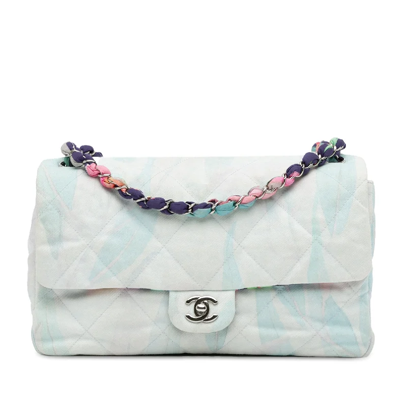 Women's Shoulder Bag with Floral Embroidery in Purple for Spring WalksBlue Chanel Quilted Jungle Jeans Flap Shoulder Bag Women's Shoulder Bag with Floral Embroidery in Purple for Spring WalksBlue Chanel Quilted Jungle Jeans Flap Shoulder Bag